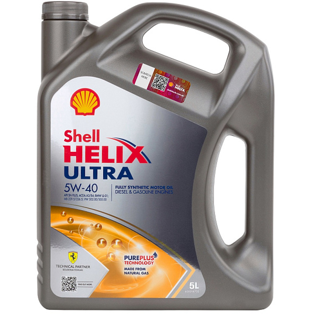 Моторна олива SHELL Helix Ultra A3/B3/B4 SP 5W-40 5 л (512784)