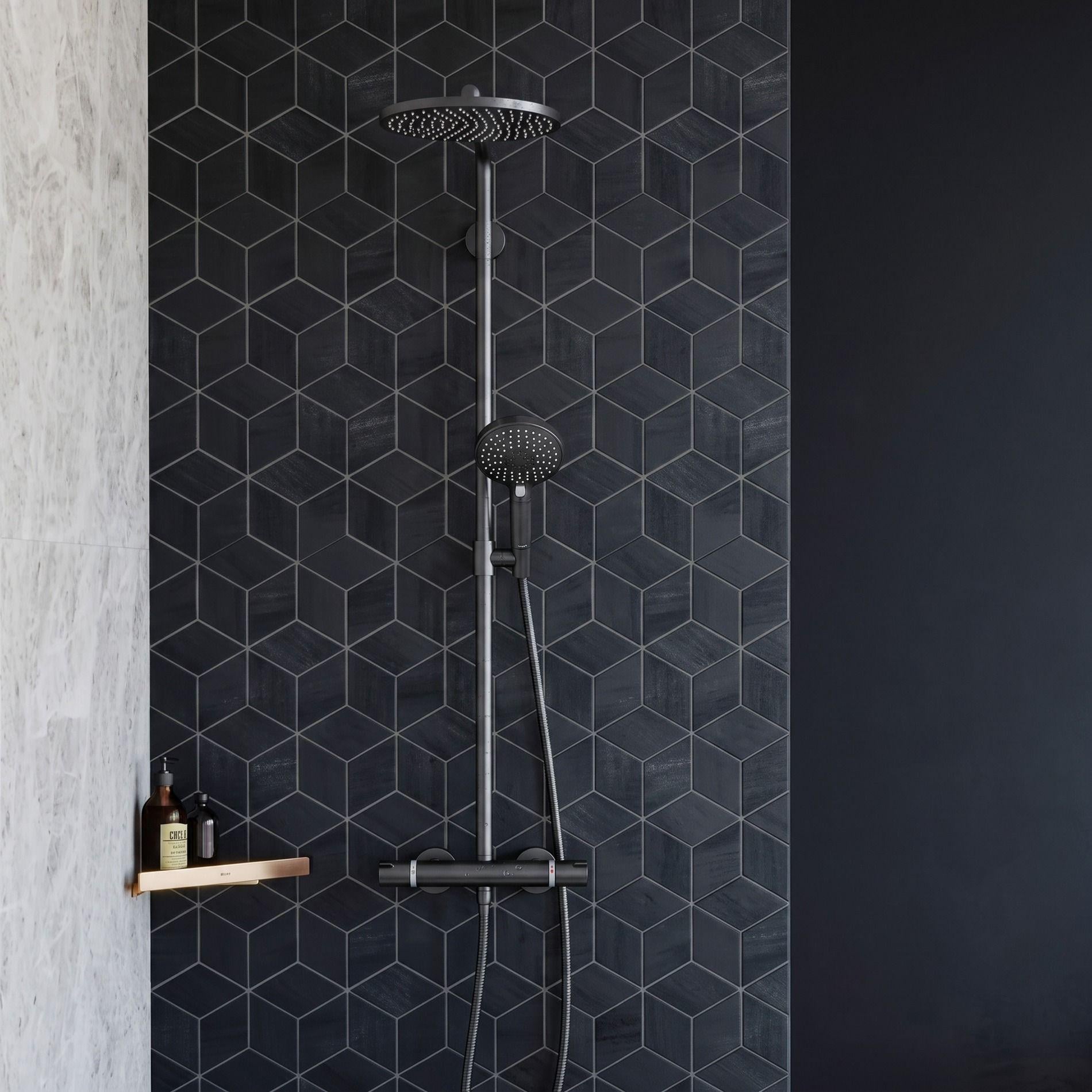 Душова система Hansgrohe Raindance з термостатом метал Чорний брашований (27633340)