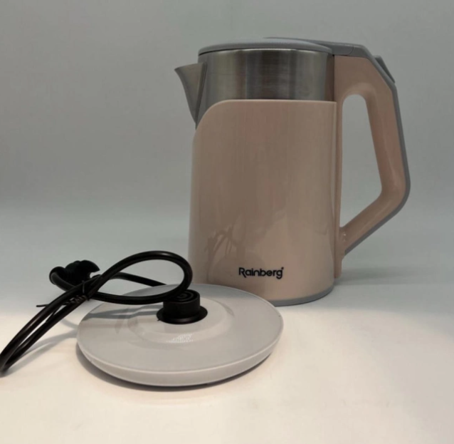 Електрочайник дисковий Rainberg RB-2228 2 л Рожевий (14247113) - фото 2