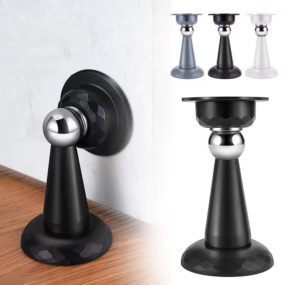 Стопор для дверей магнітний на стіну/підлогу 1 шт. Чорний - фото 2 Стопор для дверей магнітний на стіну/підлогу 1 шт. Чорний - фото 2