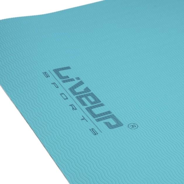 Килимок для йоги LiveUp TPE YOGA MAT Бірюзовий (LS3237-06g) - фото 5 Килимок для йоги LiveUp TPE YOGA MAT Бірюзовий (LS3237-06g) - фото 5