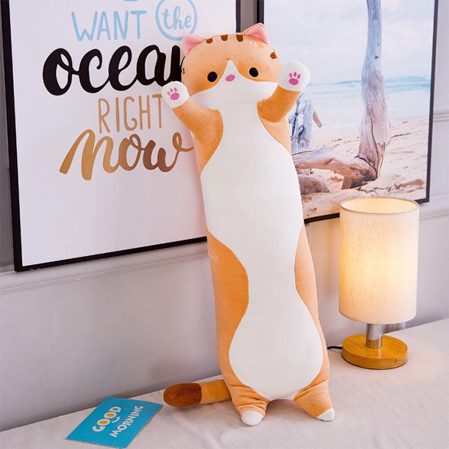 Мягкая игрушка Cat подушка-обнимашка 70 см Желтый (2164351557)