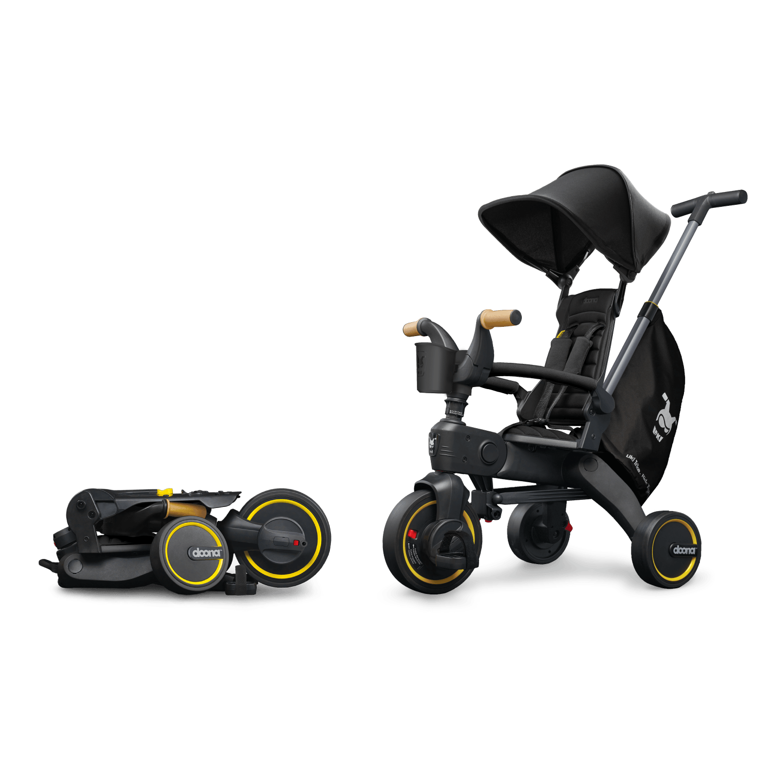ᐉ Велосипед триколісний Doona складаний Liki Trike S5 Nitro Black