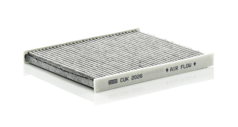 Фильтр салона Mann-Filter для Fiat Panda 1,1-1,4 JTD 95-/Ford Ka 1,2/1,3 TDCi 08-16 угольный (CUK 2026)