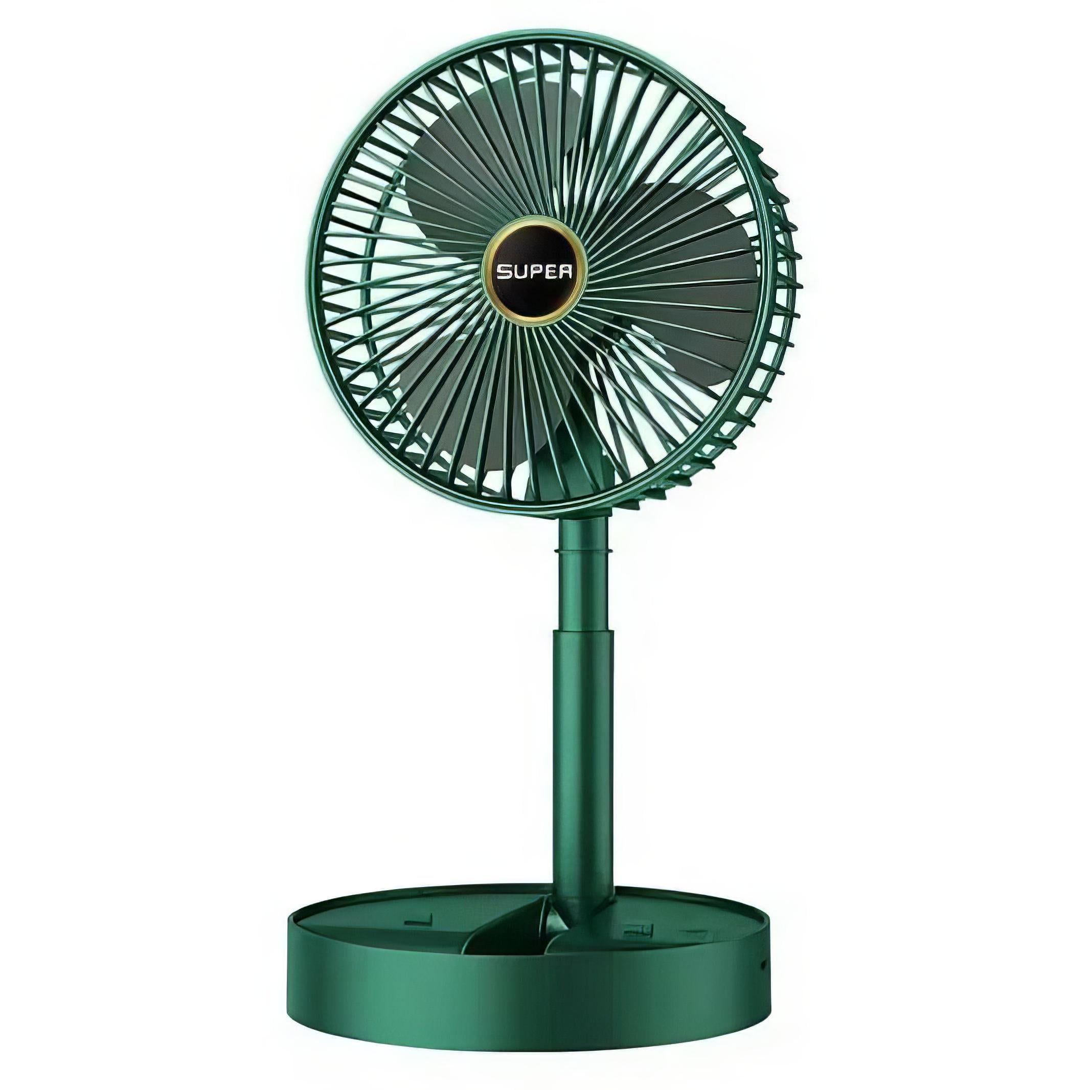 Вентилятор аккумуляторный складной Folding Storage Fan USB Зеленый (26053694)