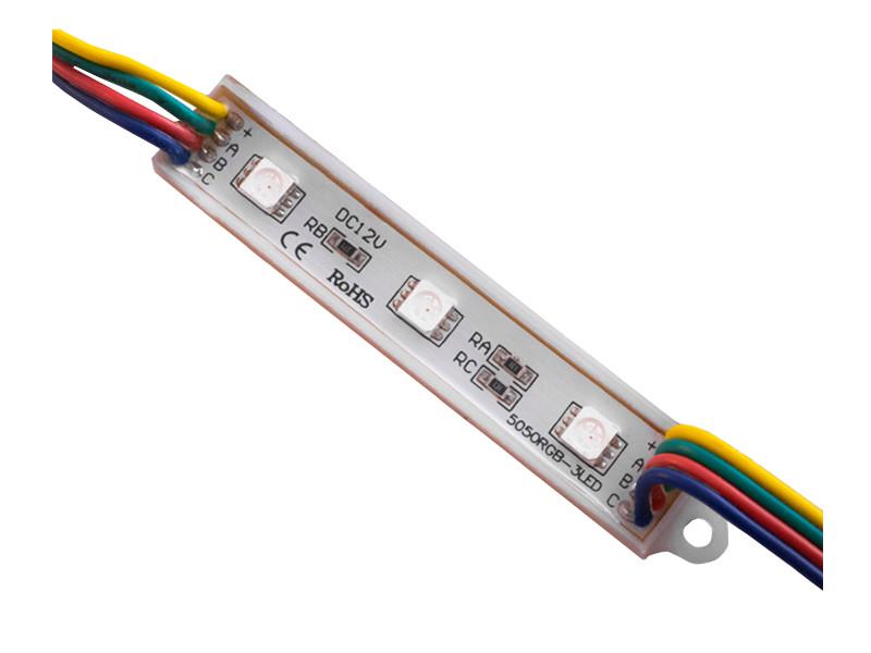 Светодиодный модуль SMD5050 3 LED 12В 0.72Вт IP65 RGB (1126)