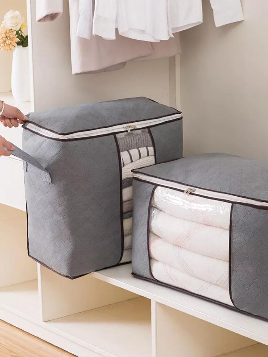 Набор органайзеров для хранения одежды/постельного белья/одеял и подушек 48х46х28 см (60013/1) - фото 6