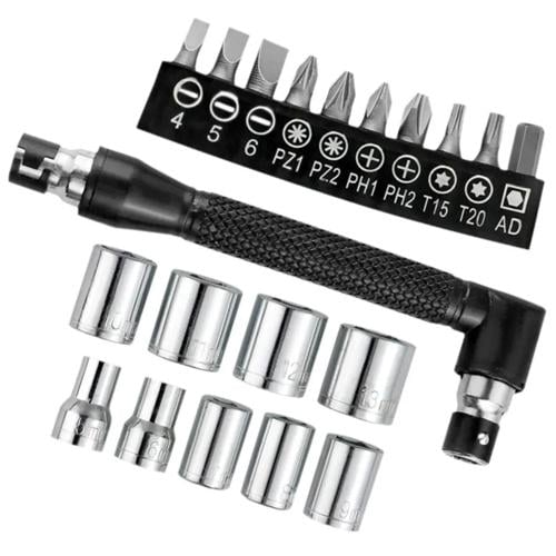 Ключ кутовий торцевий 1/4" L-подібний з 10 бітами і 9 торцевими головками Black (927193) Ключ кутовий торцевий 1/4" L-подібний з 10 бітами і 9 торцевими головками Black (927193)