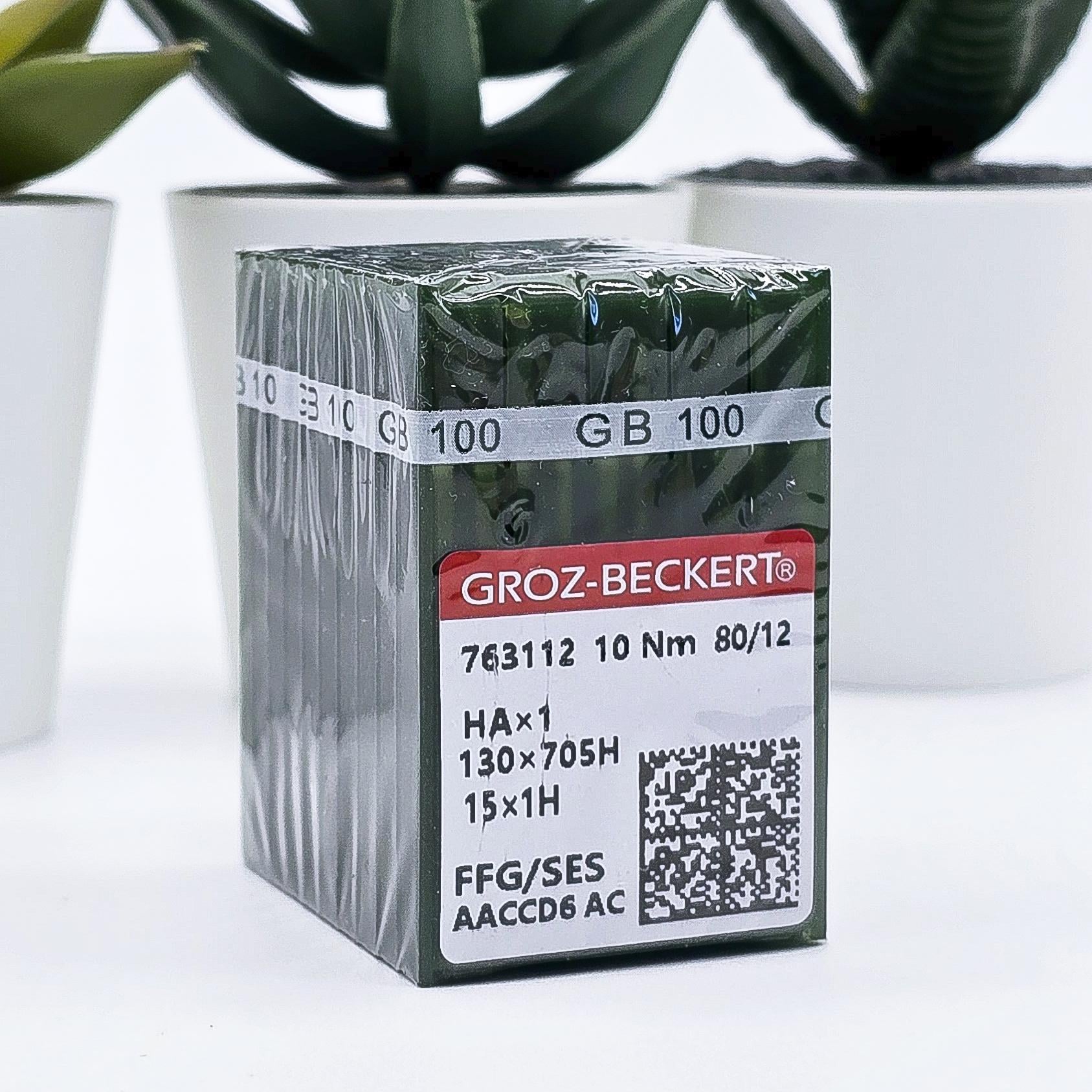 Иглы Groz-Beckert для бытовых швейных машин HAx1 130x705H 80/12 в упаковке 100 шт.
