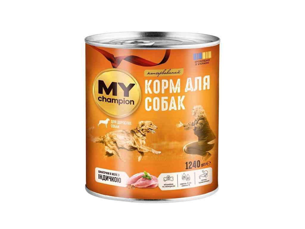 Корм для собак консервований М'ясна шматочки з Індичкою 1,24 кг (1088263)