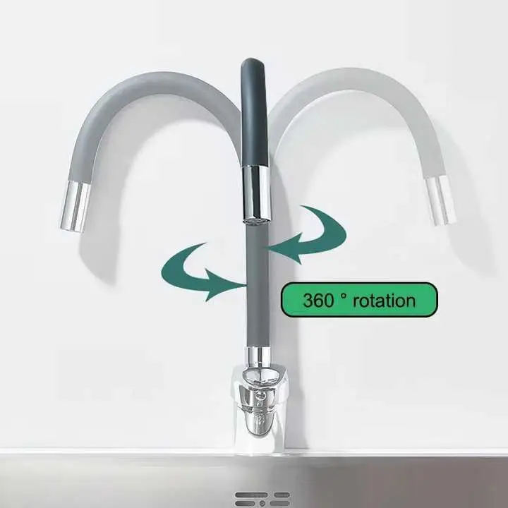 Змішувач із гнучким краном Water Tap 48 см Чорний (27735480) - фото 7