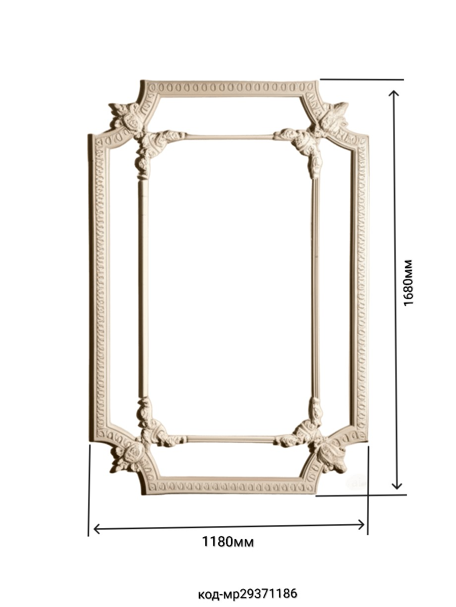 Рамка гипсовая декоративная двойная комплект 1680/1180 мм (29371186) - фото 3 Рамка гипсовая декоративная двойная комплект 1680/1180 мм (29371186) - фото 3