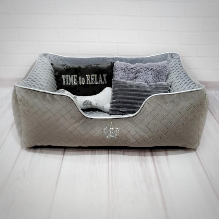 Лежанка для собак Amore mio Cane Брідж Time to relax до 8 кг 70х50х23 см (DB-0069) - фото 6