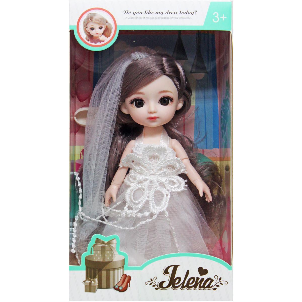 Кукла-невеста Jelena в белом наряде 16 см (233166)