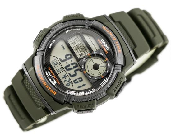 Годинник спортивний чоловічий Casio водонепроникний (АЕ-1000W-3АV) - фото 2