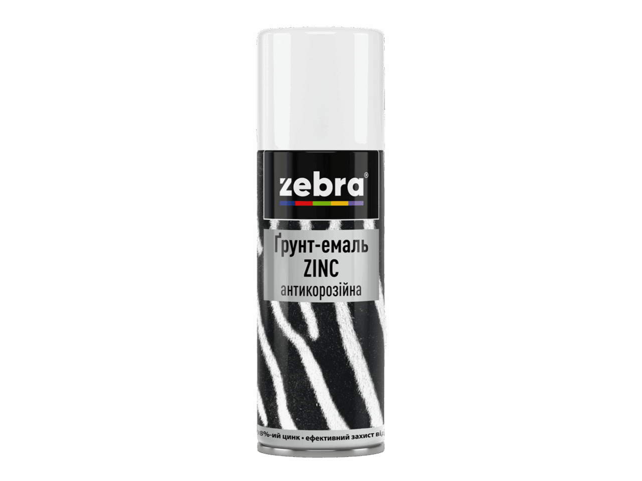 Грунт-эмаль аэрозольная антикоррозионная ZEBRA ZINC 400 мл (3150871731)