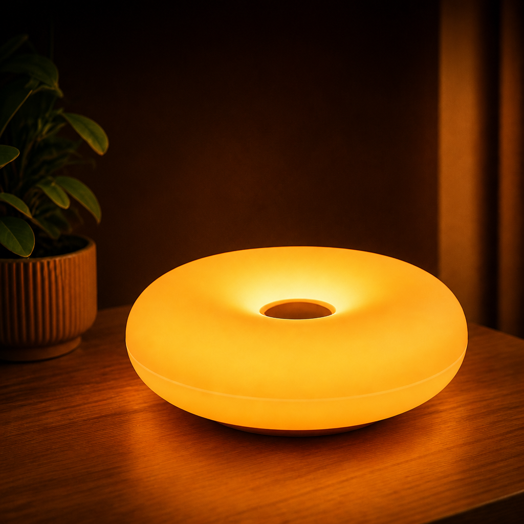 Настільна лампа сенсорна LED USB (lamp-donut-28)