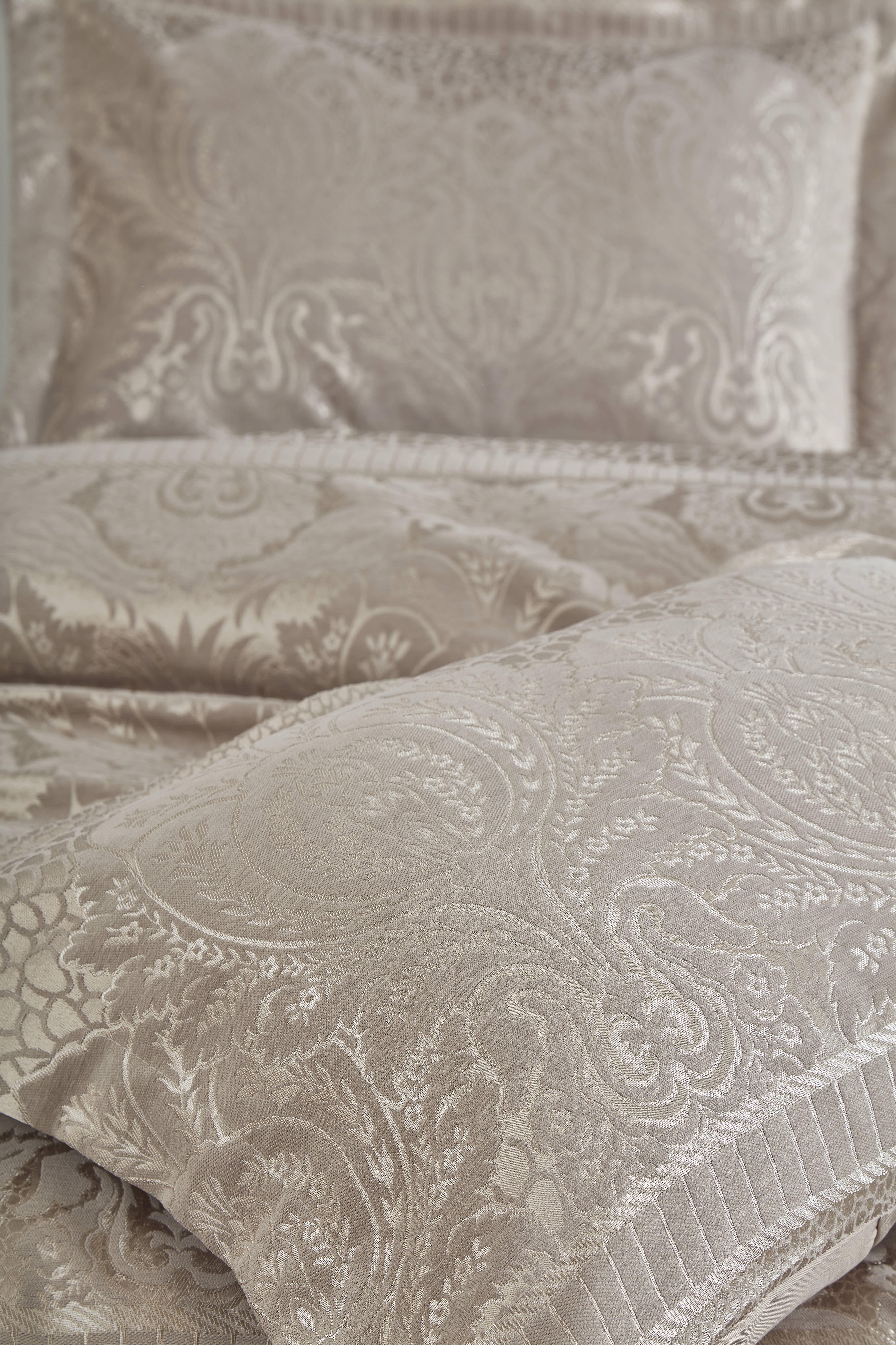Покривало з наволочками Dantela Vita Hazel vizon жаккард євро Бежевий (13914560) - фото 3