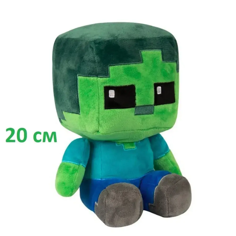 Мягкая игрушка из игры Minecraft Зомби 21 см Зеленый (2579202629) - фото 4