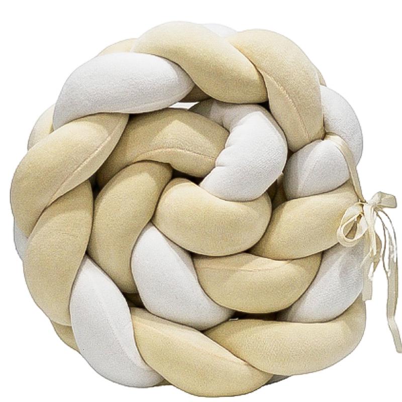 Бортик-косичка 3-х прядна 150 см Желтый/Белый (Lam101144)