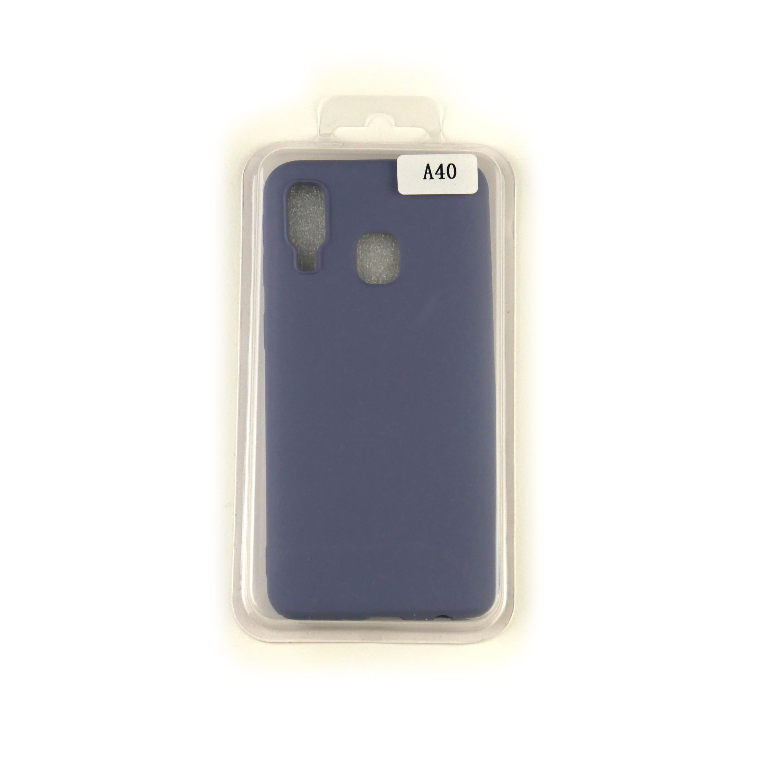 Чехол Silicone Case Full Cover Samsung A40 Джинсовый