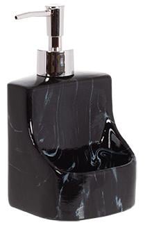 Дозатор для моющего средства Black Marble 400 мл 98х9 5х18 см Черный (10259795) - фото 1