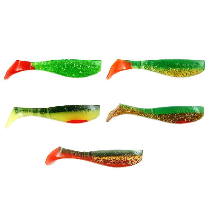 Набір силіконових віброхвостів Fox Trapper Assorti №4 їстівні 10 см 5 шт. (10479)