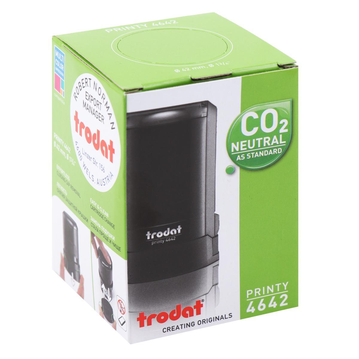 Оснащение для круглой печати Trodat Printy 4642 d 42 мм с колпачком Синий (4642 Синий) - фото 6