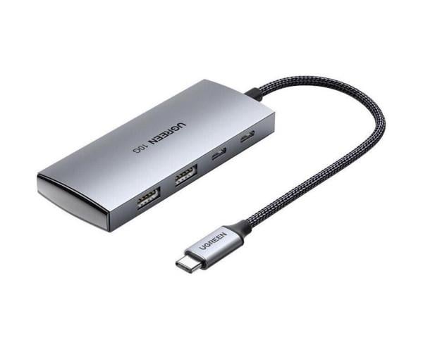 Хаб USB UGREEN CM480 Type-C to USB 3.2 10G Metal Gray