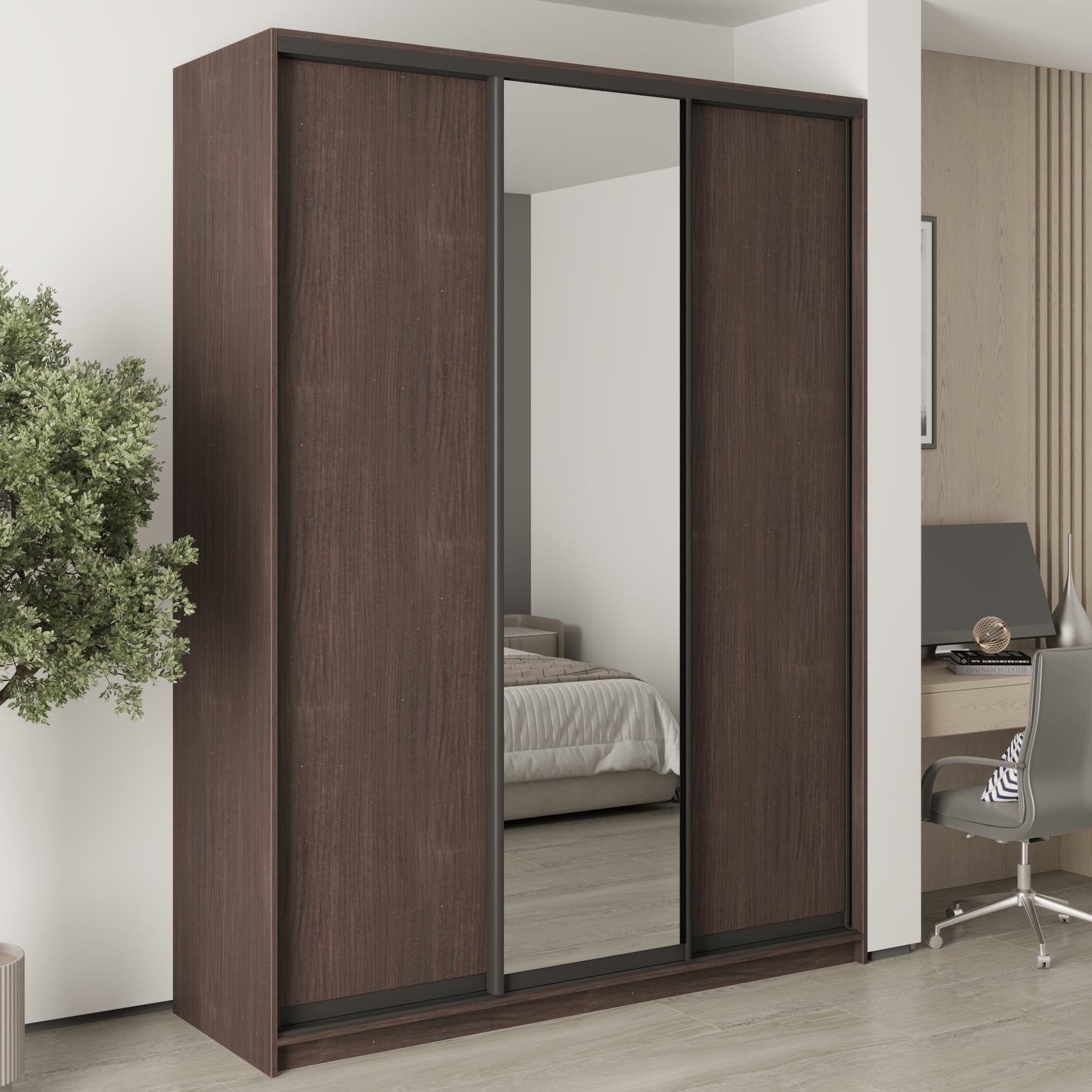 Шкаф-купе трехдверный Mebel Star Комбо BG MBS-9708 180х45х240 см Дуб ристрето (1009697) Шкаф-купе трехдверный Mebel Star Комбо BG MBS-9708 180х45х240 см Дуб ристрето (1009697)
