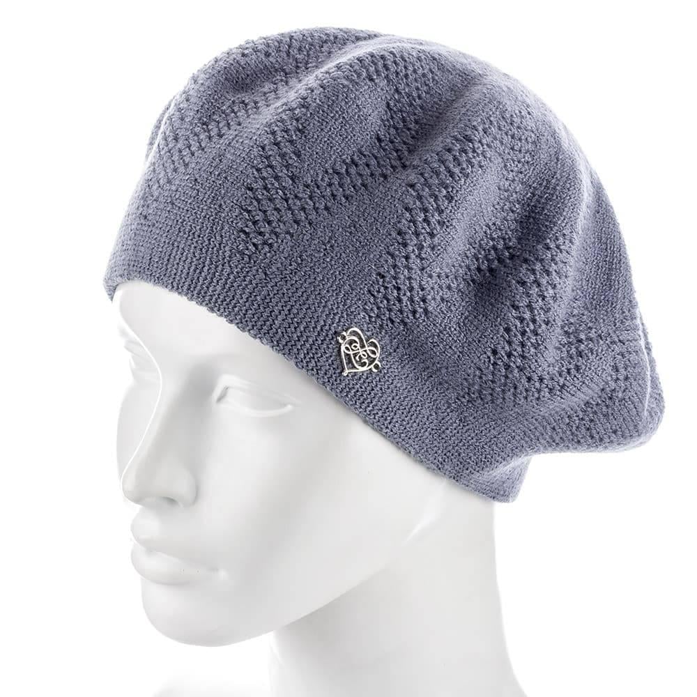 Берет женский Zolly ZH195 вязаный Графитовый