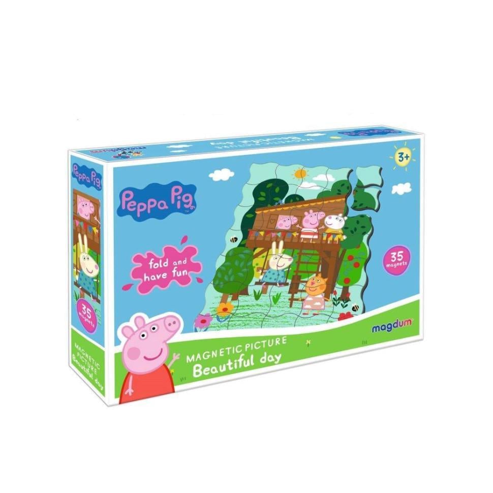 Пазли магнітні Свинка Пеппа Чудовий день (Magdum МЕ 5031-07)