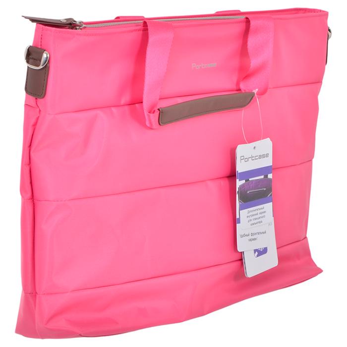 Сумка для ноутбука PORTcase KCB-72 Polyester Zipper 15,6" Pink (26450828) - фото 2 Сумка для ноутбука PORTcase KCB-72 Polyester Zipper 15,6" Pink (26450828) - фото 2