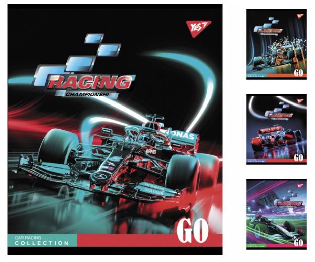 Зошити учнівські у клітинку YES Racing championship 48 арк. 5 шт. в уп. (MTT-183115)