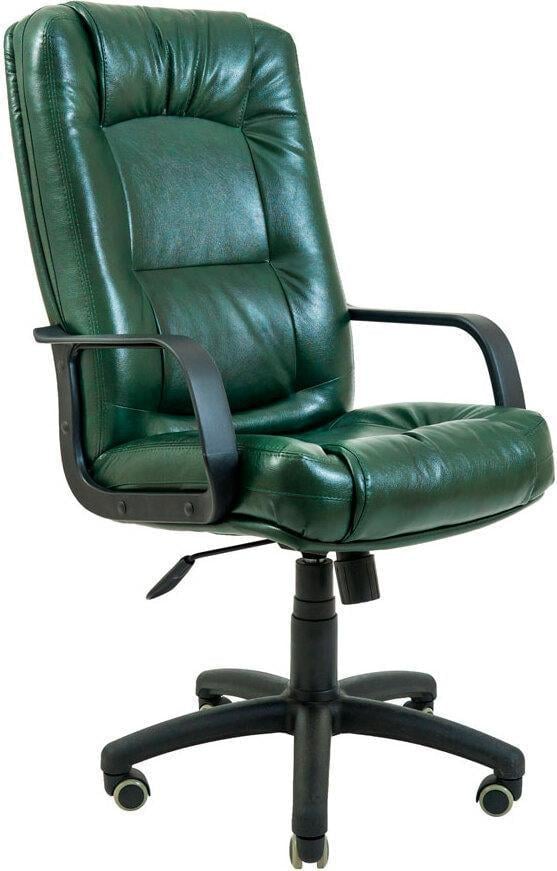 Офисное кресло руководителя AlbertoDesign Tilt М-1 прорезиненные колеса натуральная кожа Lux Зеленый (rch_chr_00047)