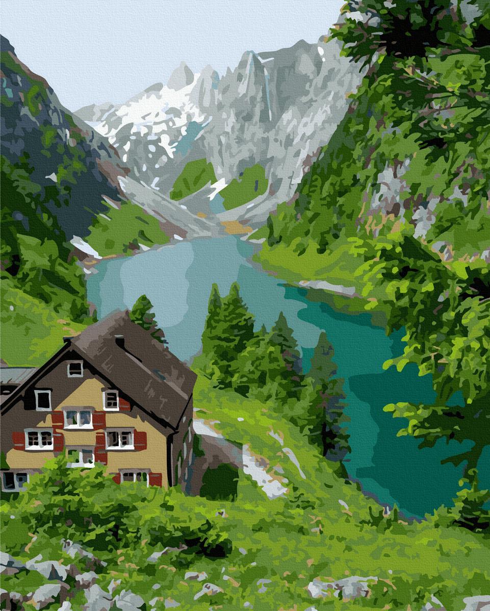 Картина по номерам Красивая деревня в Альпах 40х50 (GX44525)