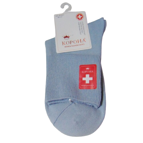 Носки медицинские Корона 657 р. 36-41 Голубой (2185102012) Носки медицинские Корона 657 р. 36-41 Голубой (2185102012)