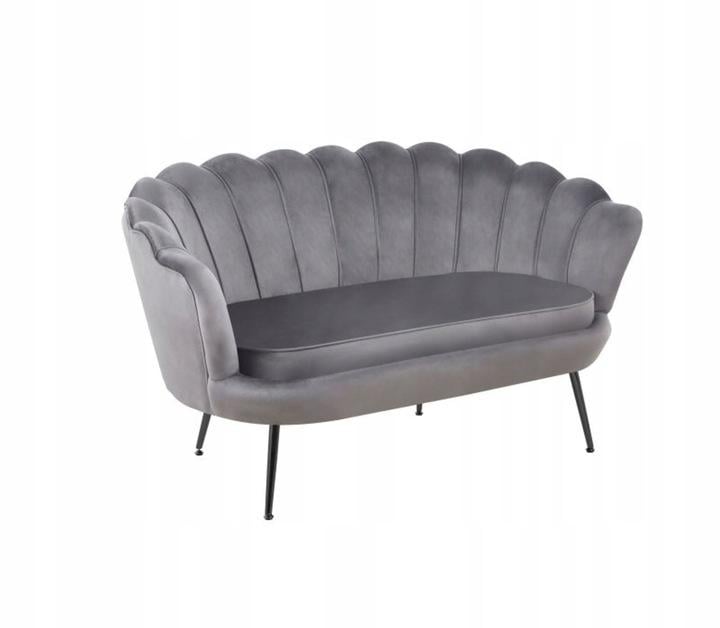 Диван двухместный GLAMOUR TWO-SEATER FLOWERS бархатный Серый (31127440)