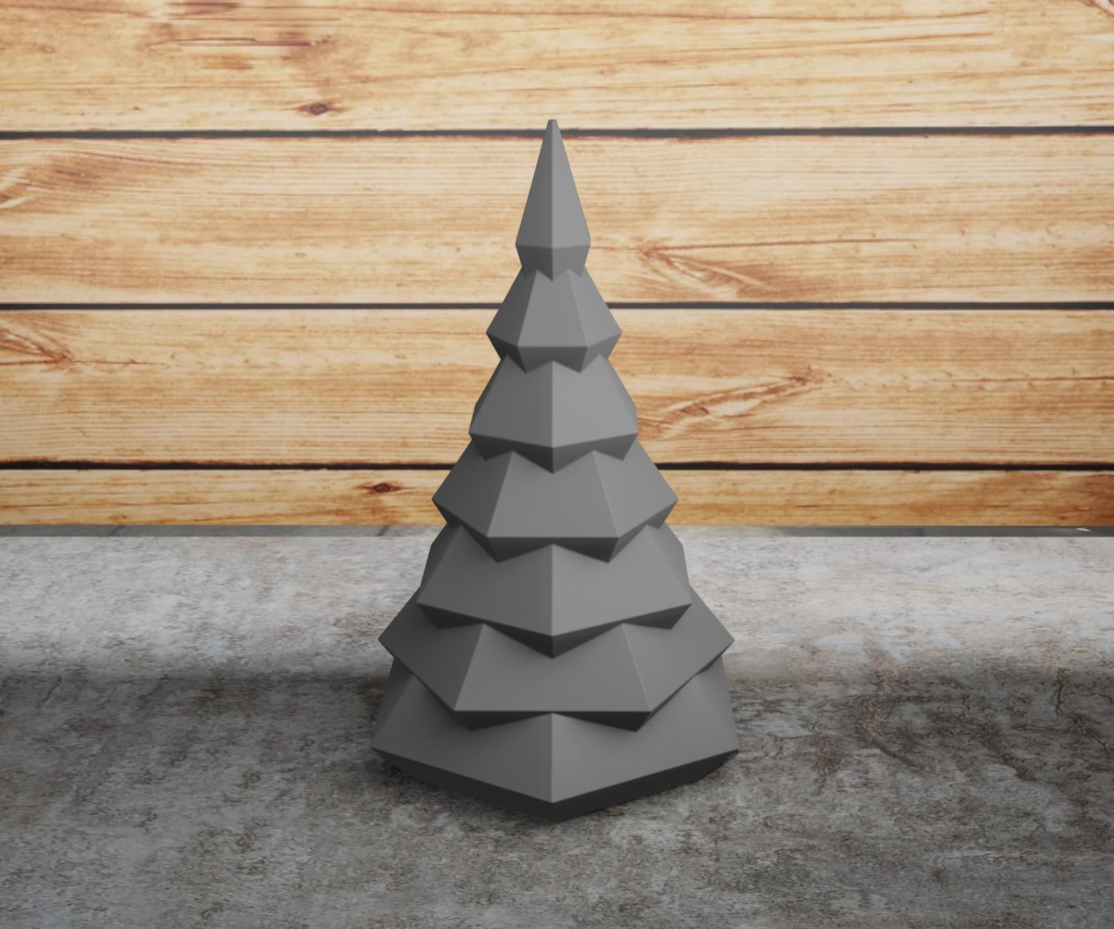 Фигурка елка Геометрическая 20х11,5 см Серый (12010250303)