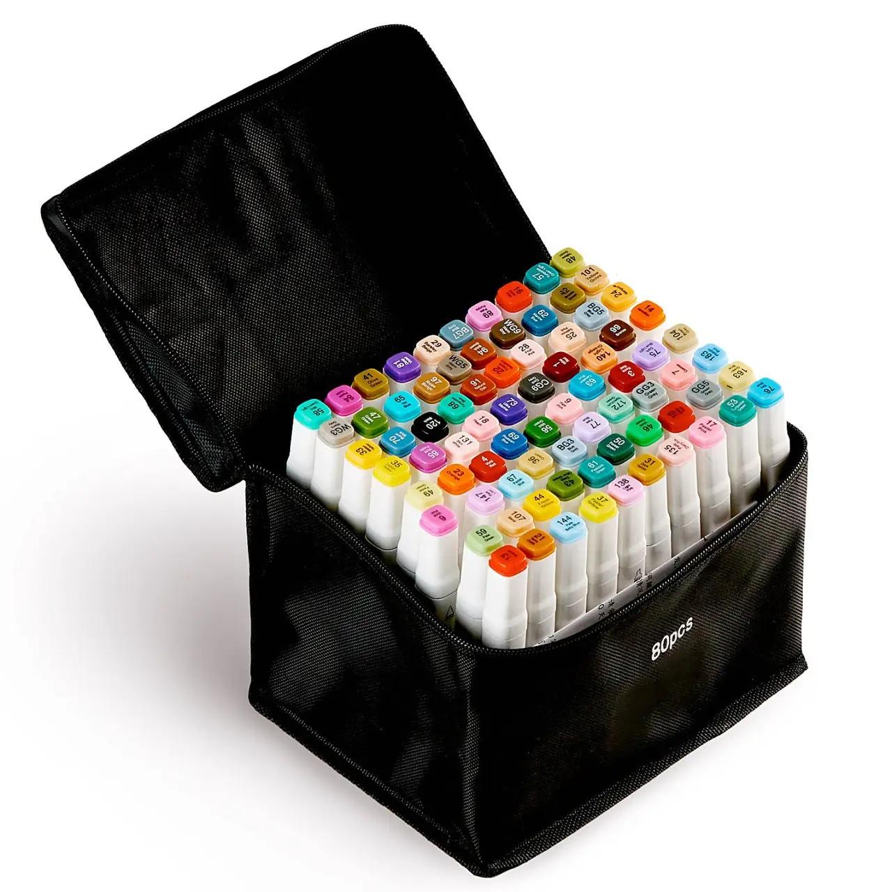 Набор маркеров двухсторонние Touch Smooth 80 шт. спиртовые для скетчинга с подставкой для маркеров Черный - фото 5 Набор маркеров двухсторонние Touch Smooth 80 шт. спиртовые для скетчинга с подставкой для маркеров Черный - фото 5