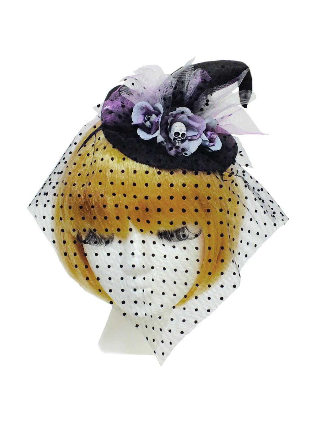 Колпак Юная ведьмочка с вуалью (17-824VT-GY)