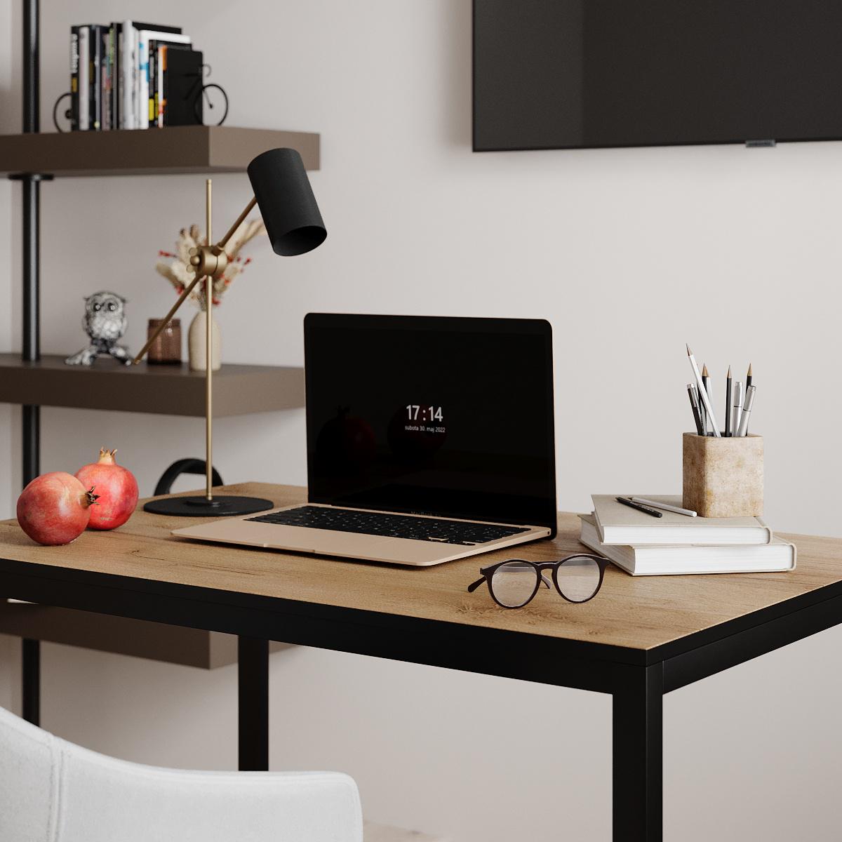 Стіл письмовий Art in Head Brevity Loft mid 900х750х670 мм Дуб крафт золотий/Чорний метал (521028811) - фото 2 Стіл письмовий Art in Head Brevity Loft mid 900х750х670 мм Дуб крафт золотий/Чорний метал (521028811) - фото 2