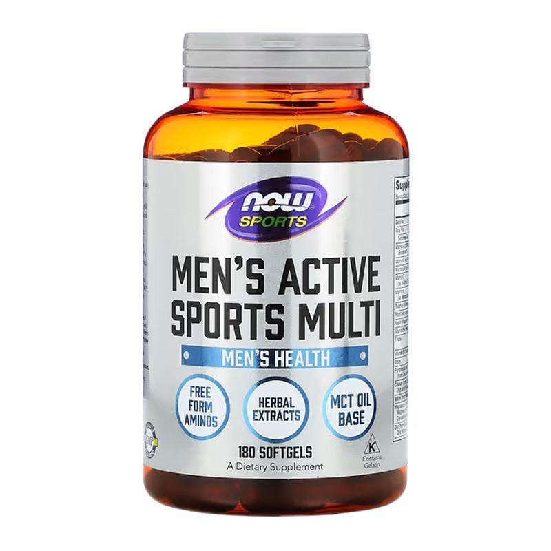 Витамины и минералы для мужчин NOW Men's Active Sports Multi 180 капс. (18349-01)