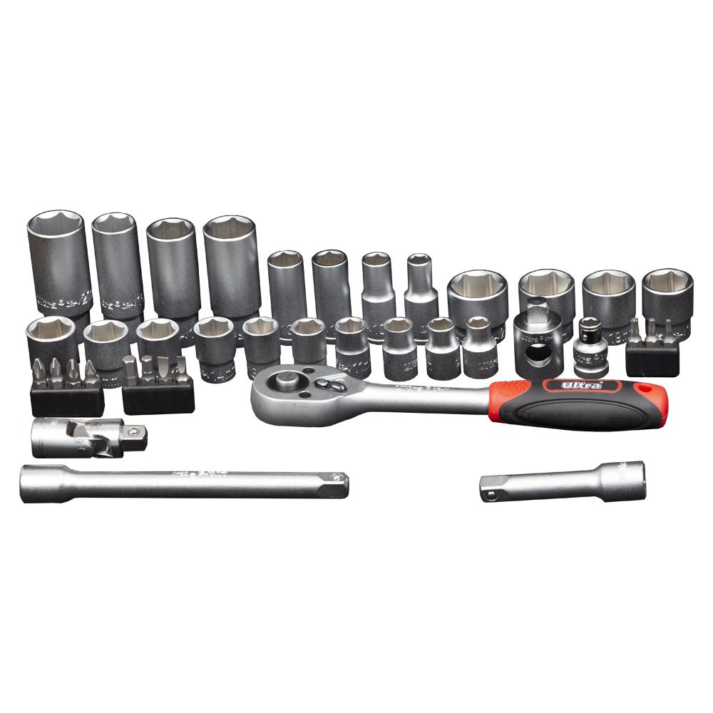 Набір насадок торцевих і біт Ultra Taiwan CrV 3/8" 39 шт. (6003092) - фото 4 Набір насадок торцевих і біт Ultra Taiwan CrV 3/8" 39 шт. (6003092) - фото 4