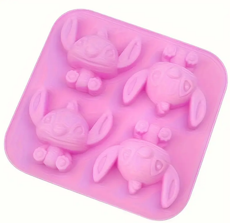Форма силиконовая Stitch для выпечки желе конфет мыла свеч SAM-4412 Розовый
