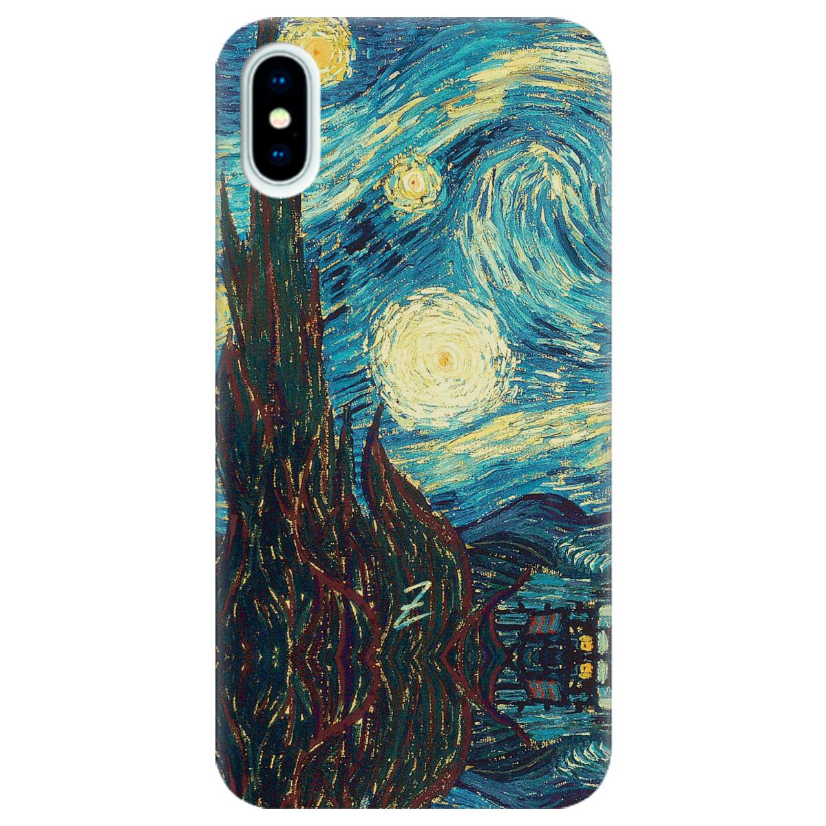 Силиконовый чехол Zorrov для Apple iPhone X - Starry Night (10290050153033528)