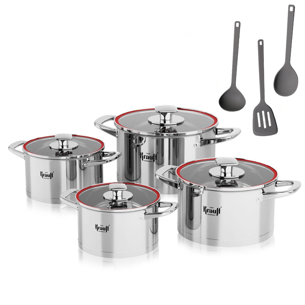 Набор кастрюль Krauff Luxuriоs 2/2,7/3,7/6,1 л с кухонными инструментами (28727)
