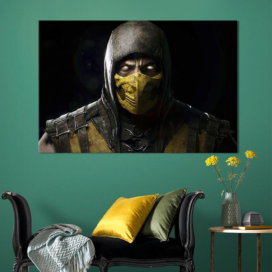 Картина на холсте Скорпион Mortal Kombat 51x34 см (1443-1)