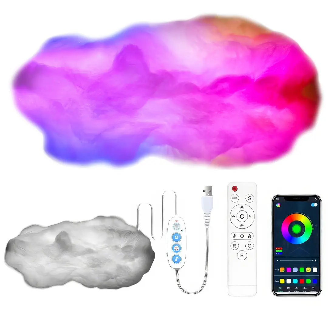 Світлодіодна стрічка Хмара Bluetooth 3D RGB з пультом (22293415) - фото 13
