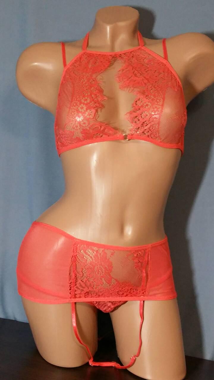 Комплект білизни з поясом S Червоний (Н-0665-К) - фото 2 Комплект білизни з поясом S Червоний (Н-0665-К) - фото 2